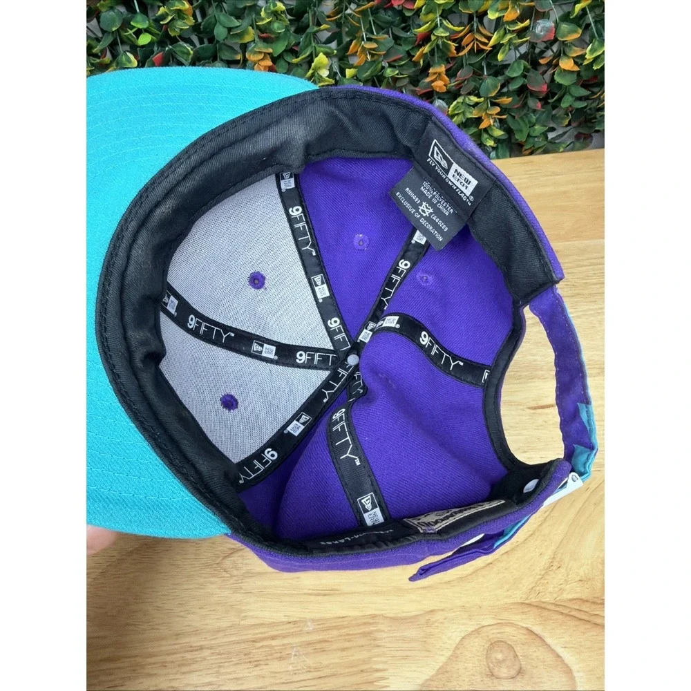 Miami Heat‎ NBA Hardwood Classics New Era M/L Snapback Hat Cap Purple Turquoise